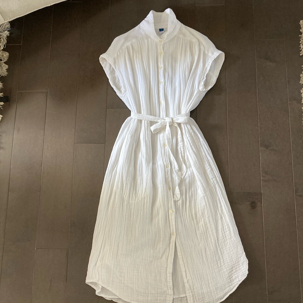 Old Navy Short Sleeve Midi Shirt Dress